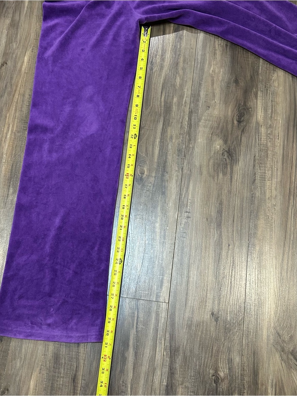Juicy Couture Purple Velour Wide-Leg  Pants With Butt Print Logo - Picture 6 of 7